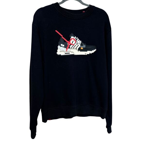 Mostly Heard Rarely Seen 8-Bit Aero Tri-Color Sweatshirt Black Size Large - Picture 3 of 10